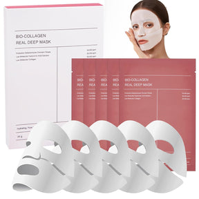 Máscara facial de biocolágeno